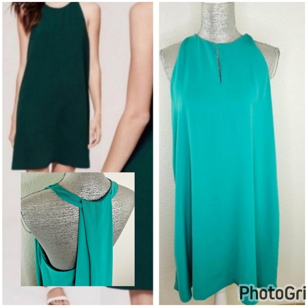 LOFT Seafoam Mini Swing Dress Size Large